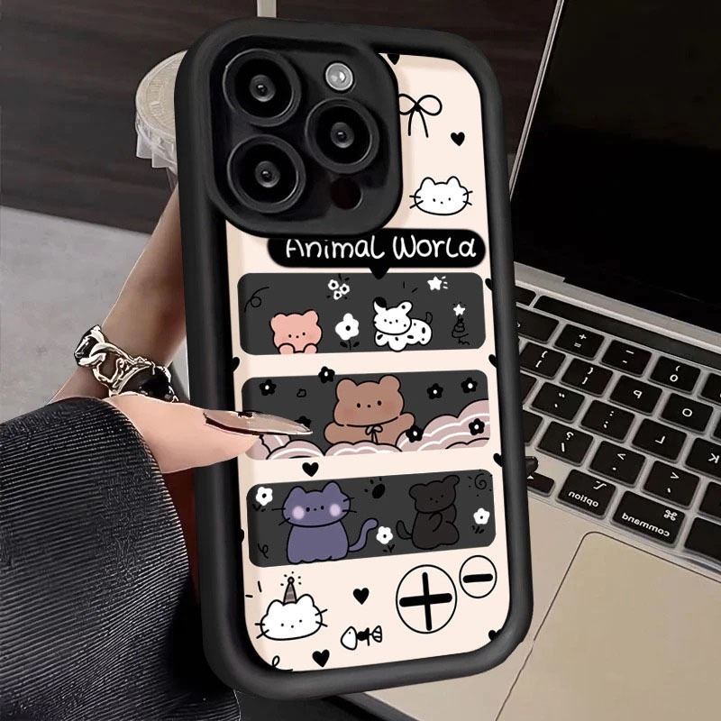 YX136 Case casing Hp animal world softcase silikon compatible for Samsung A15 A16 A20 A20S A22 A24 A