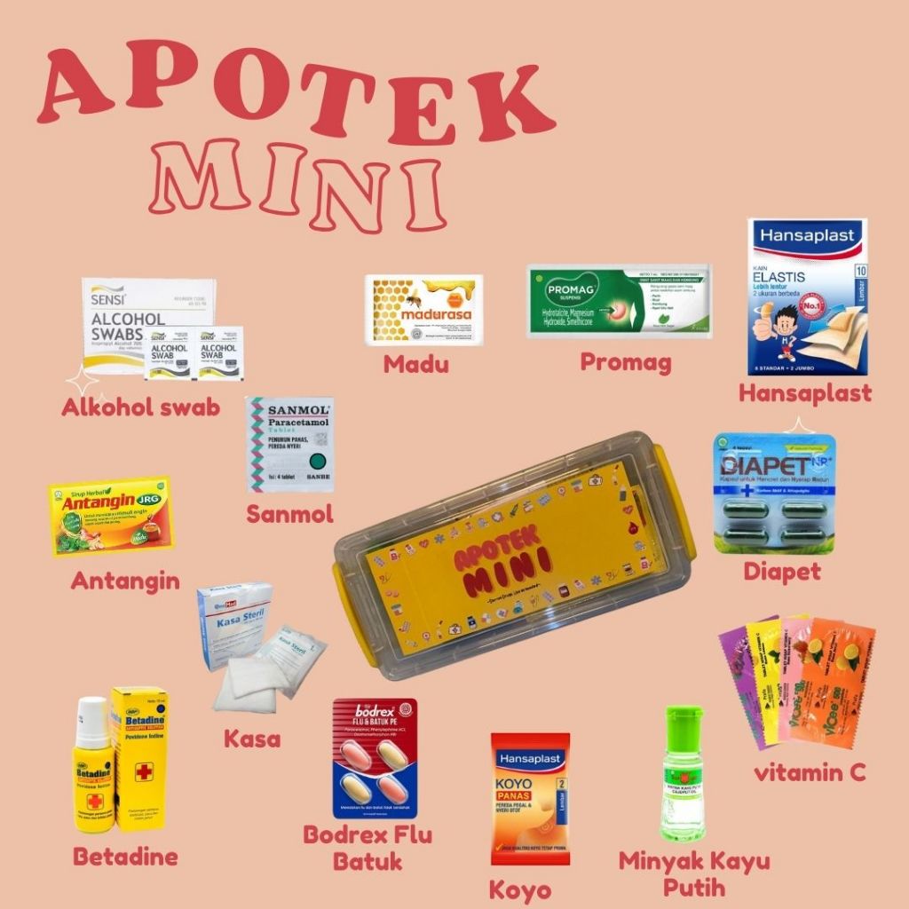 Apotek Mini | Kotak Obat | Kotak P3K