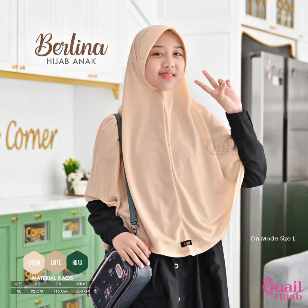 Berlina Jilbab Instan Original Quail Hijab Wanita Fabric Kaos Grosir Hijab Premium