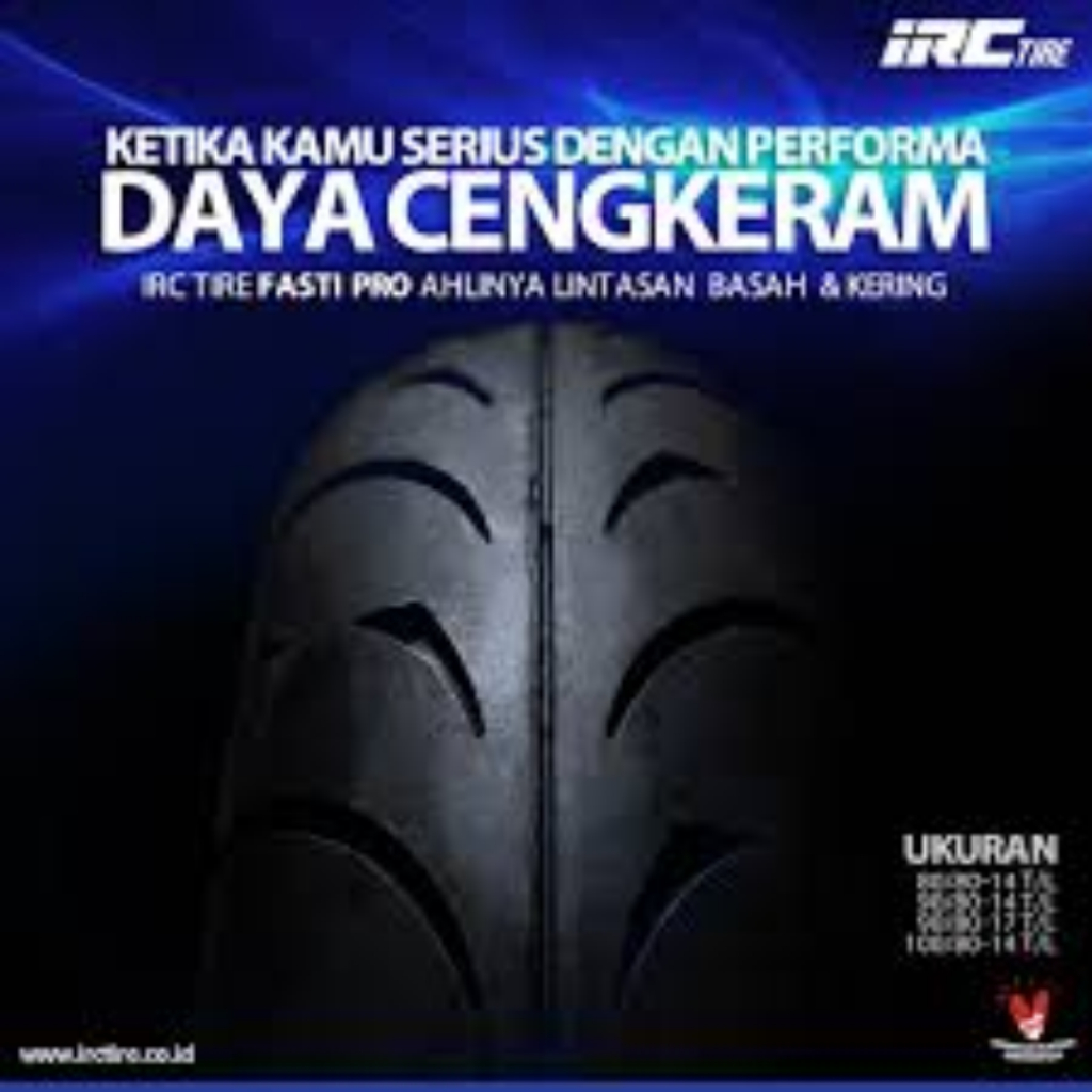 Yukk IRC Fasti Pro 90/80-14 Soft Compound Ban Luar Racing Motor Matic Balap Road Race Ring 14