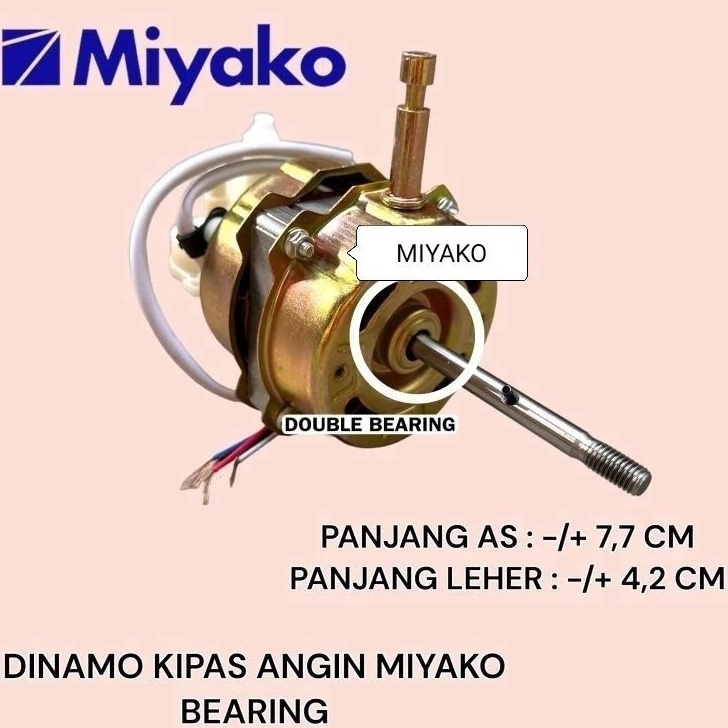 DINAMO KIPAS ANGIN MIYAKO BEARING  MOTOR KIPAS ANGIN DOUBLE BEARING