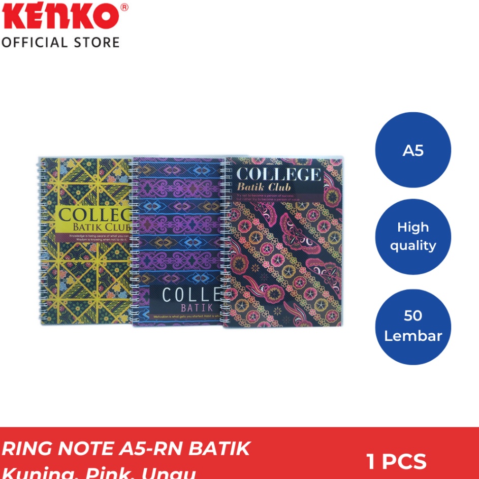 

KI3 KENKO RING NOTE BUKU NOTE NOTEBOOK A5RN BATIK