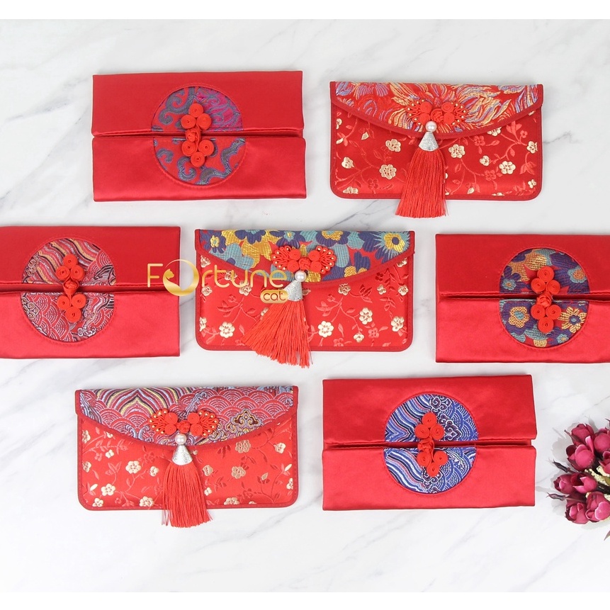 

berkualitas Angpao Imlek 224 Fu Kain Gantungan Angpao Kain Dompet Hong Bao Red Envelope