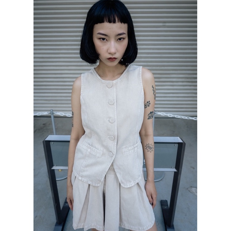 KODE T65R Pola Fiona vest  Top Wanita  Rompi Wanita  Vest Outer  Atasan Wanita