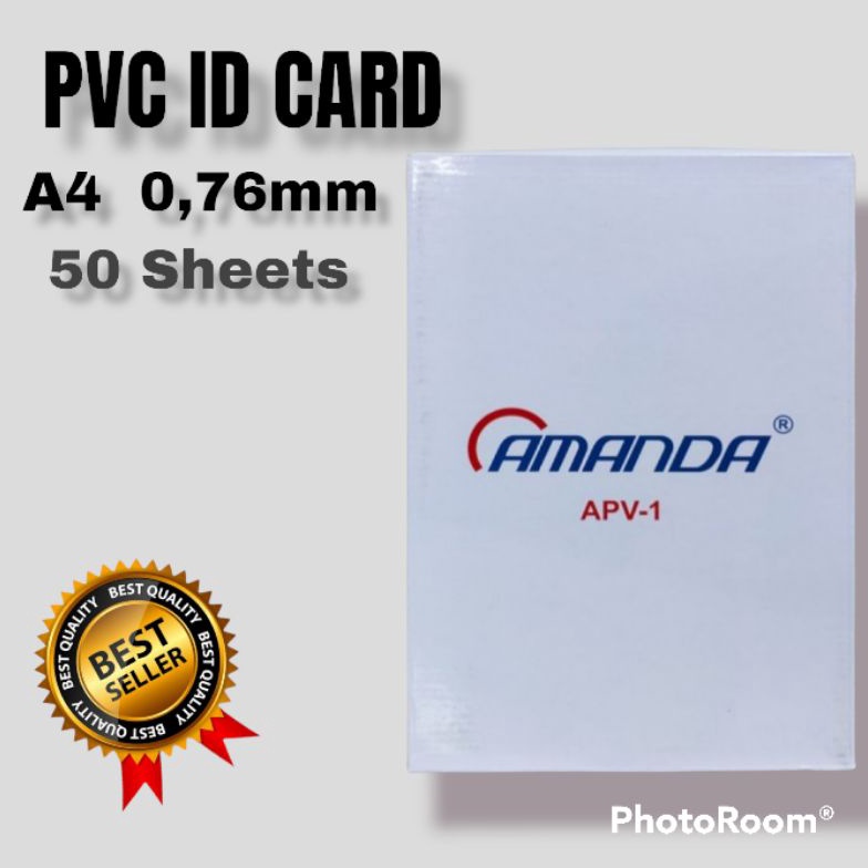 

KODE U8R Pvc id card Instant 5 sheet Tebal 76mm Inkjet A4 Bahan Pvc Id Card