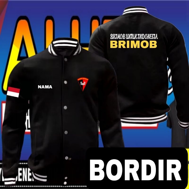 Jaket bordir Brimob jaket Brimob jaket varsity Brimob jaket seragam Brimob jaket KORPS Brimob jaket 