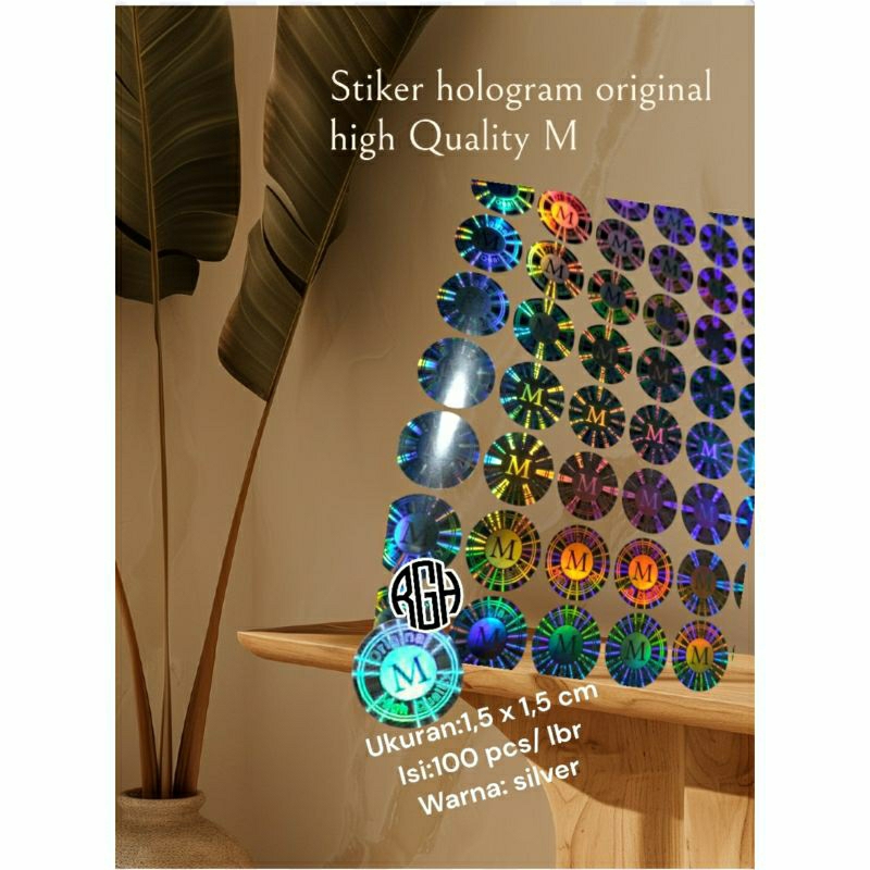 

stiker hologram original hight quality silver