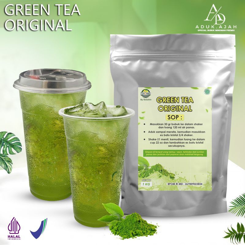 

ADUK AJAH - MINUMAN BUBUK GREEN ORIGINAL TEA TEH HIJAU 1KG