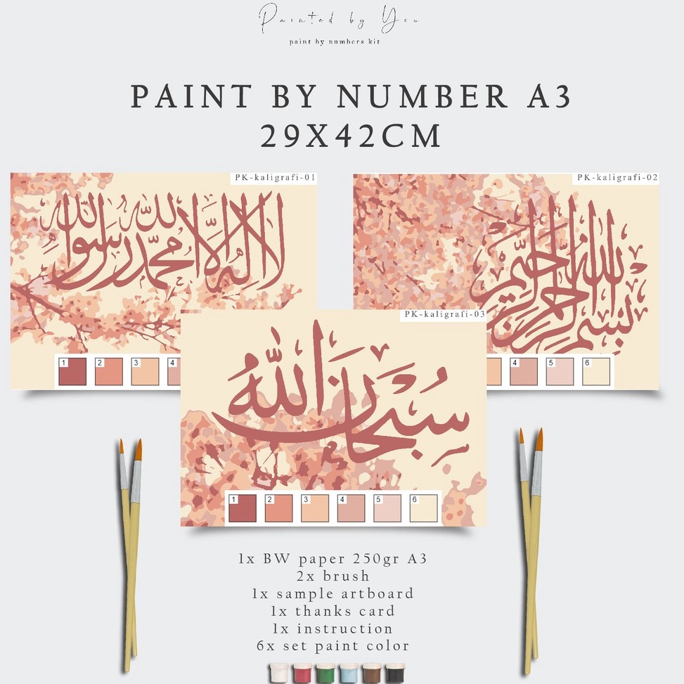 

KODE P36W Paint By Number Kit A3 Kaligrafi
