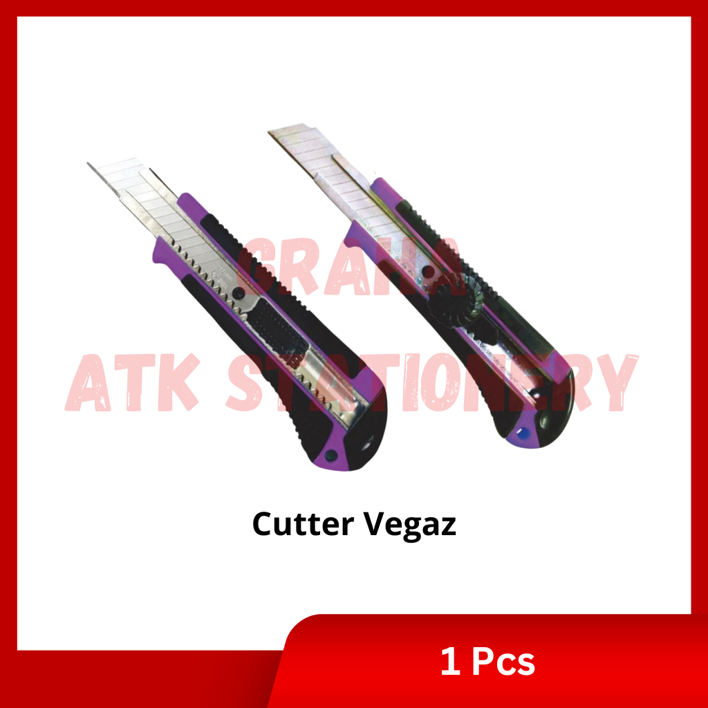 

[1 Pcs] Pisau Cutter Vegaz 001 002 Tanpa Kotak / Alat Potong Pemotong / Handy Cutter Vegaz 001 002