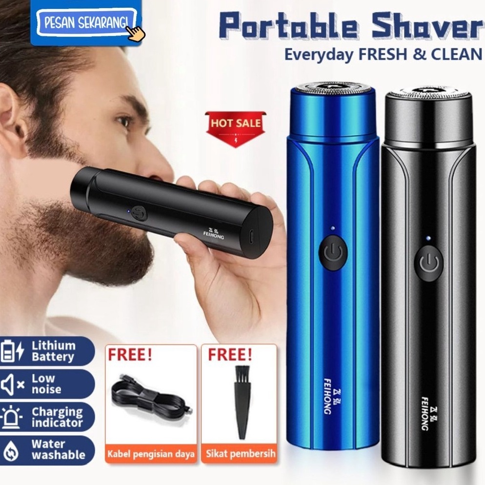 Kualitas Terbaik WBS Alat Cukur Jenggot Elektrik Portable  Shaver Pencukur Bulu Ketiak Alat Cukur Bu