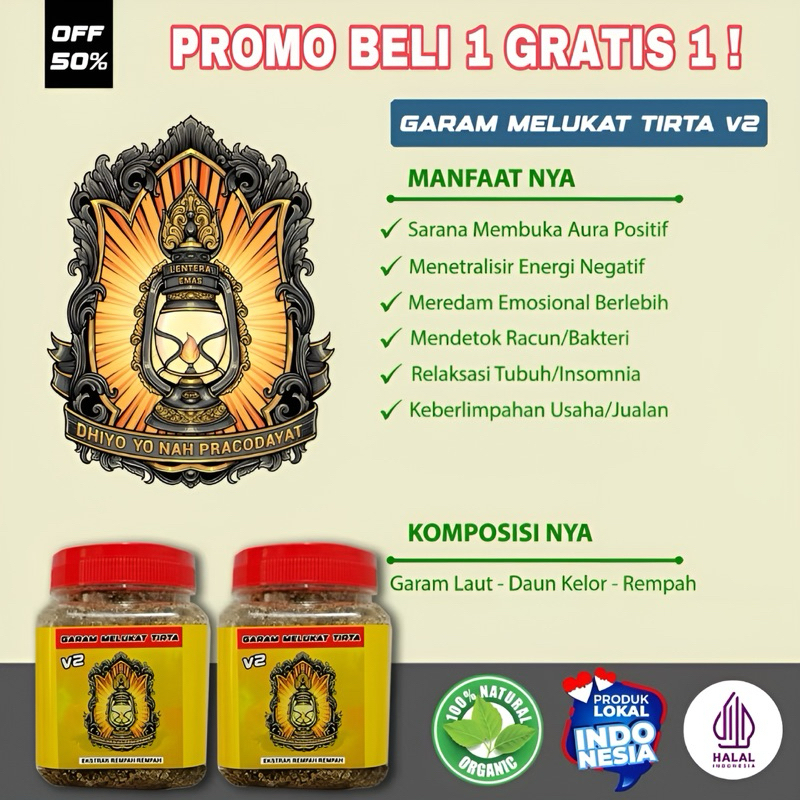 

Garam Aura Rempah Melukat Tirta V2 Kemasan 200gr