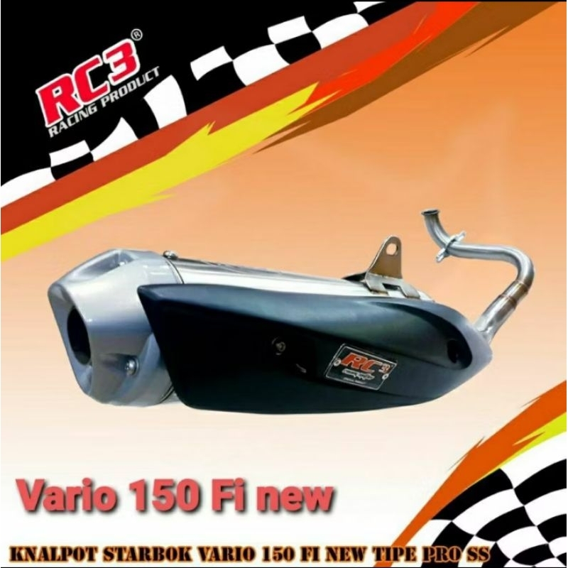 knalpot RC3 standar racing starbok standar bobok Vario 125 old new dan Vario 150 old new type Pro SS