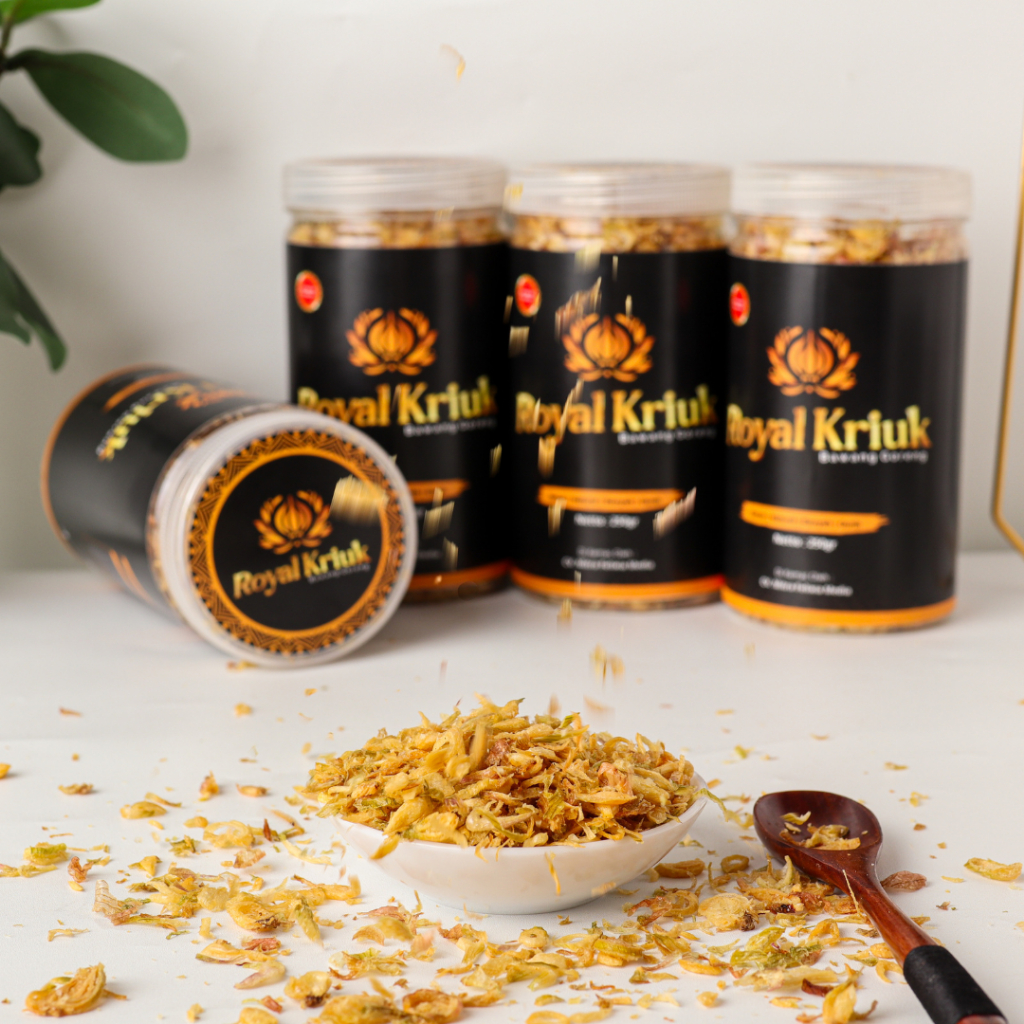 

ROYAL KRIUK - 3pcs Bawang goreng sumenep original - Kualitas asli premium - Food grade Quality
