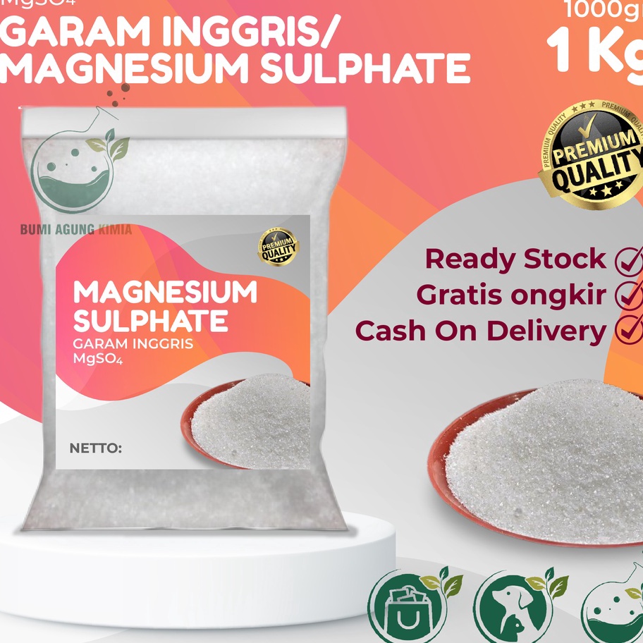 

DISCOUNT Garam Inggris 1 KG Epsom PURE 1 Magnesium Sulfat 1KG