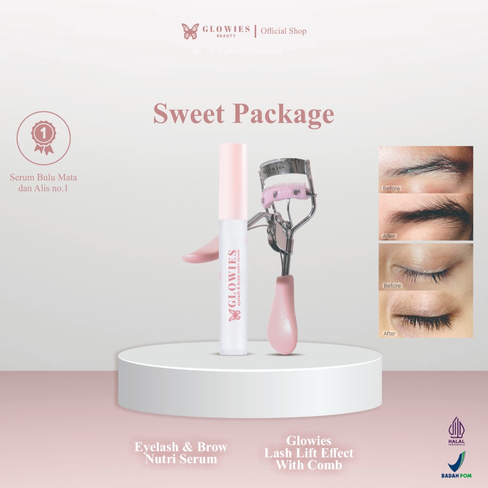 Klaim promo RUSH HOUR GLOWIES BEAUTY  Sweet Package  Lash Lift Effect With Comb  Glowies Eyelash  Br