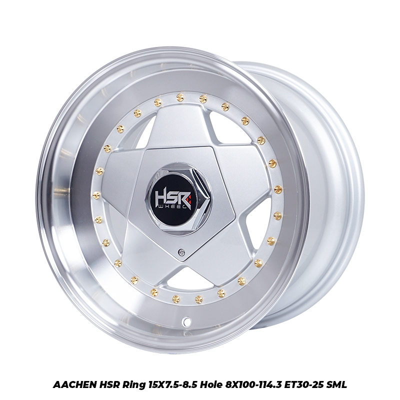 VELG RACING CELONG RING 15 HSR AACHERN TYPE OZ R15 SILVER LEBAR BELANG