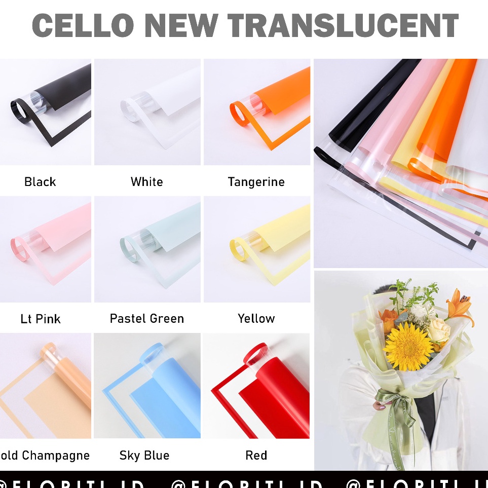 

Kirim Teraman 2 lembar cellophane kertas buket new translucent