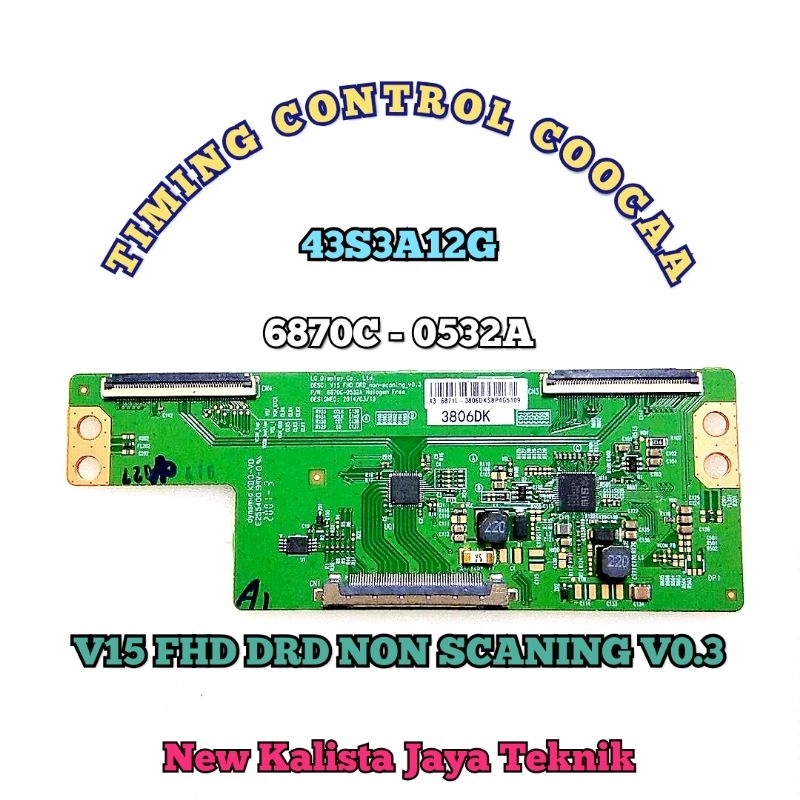 TCON TV COOCAA 43S3A12G ORIGINAL BARU V15 FHD TCON COOCAA 43S3A12G TCON 43S3A12G TIKON TV 43S3A12G T