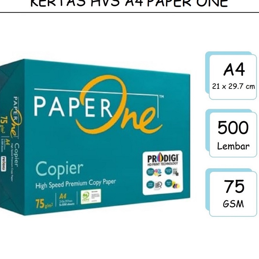 

KI3 Kes HVS A4 75gr Paper One 1 Rim lembar
