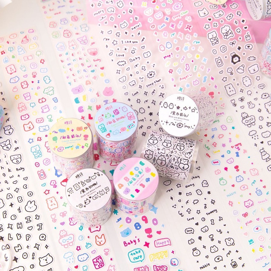 

Hemat Stiker Hias Pola Kecil Jurnal Scrapbook Sticker Aesthetic Sederhana Manikur Menghias Materi Buku Pegangan Stiker Tape Selotip Korea