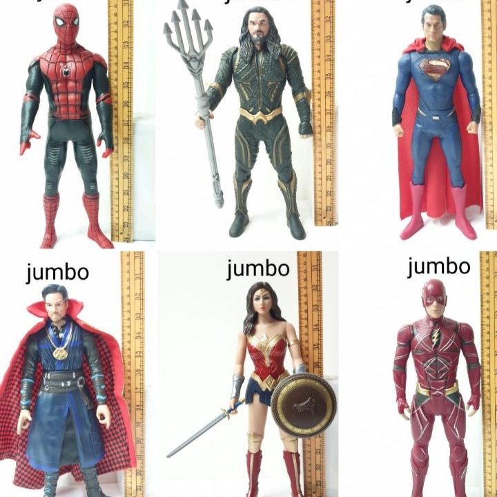 READY STCOK AVENGERS ACTION FIGURE SUPER HERO JUMBO SPIDERMAN SUPERMAN THOR HULK IRON MAN CAPTAIN AM