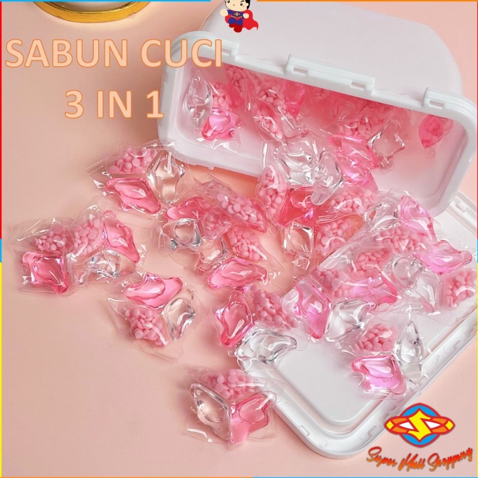 Sekarang Ada SMS Sabun Cuci Baju Cair 3in1 Sabun Pembersih Manik Pengharum Pewangi Pelembut Softener