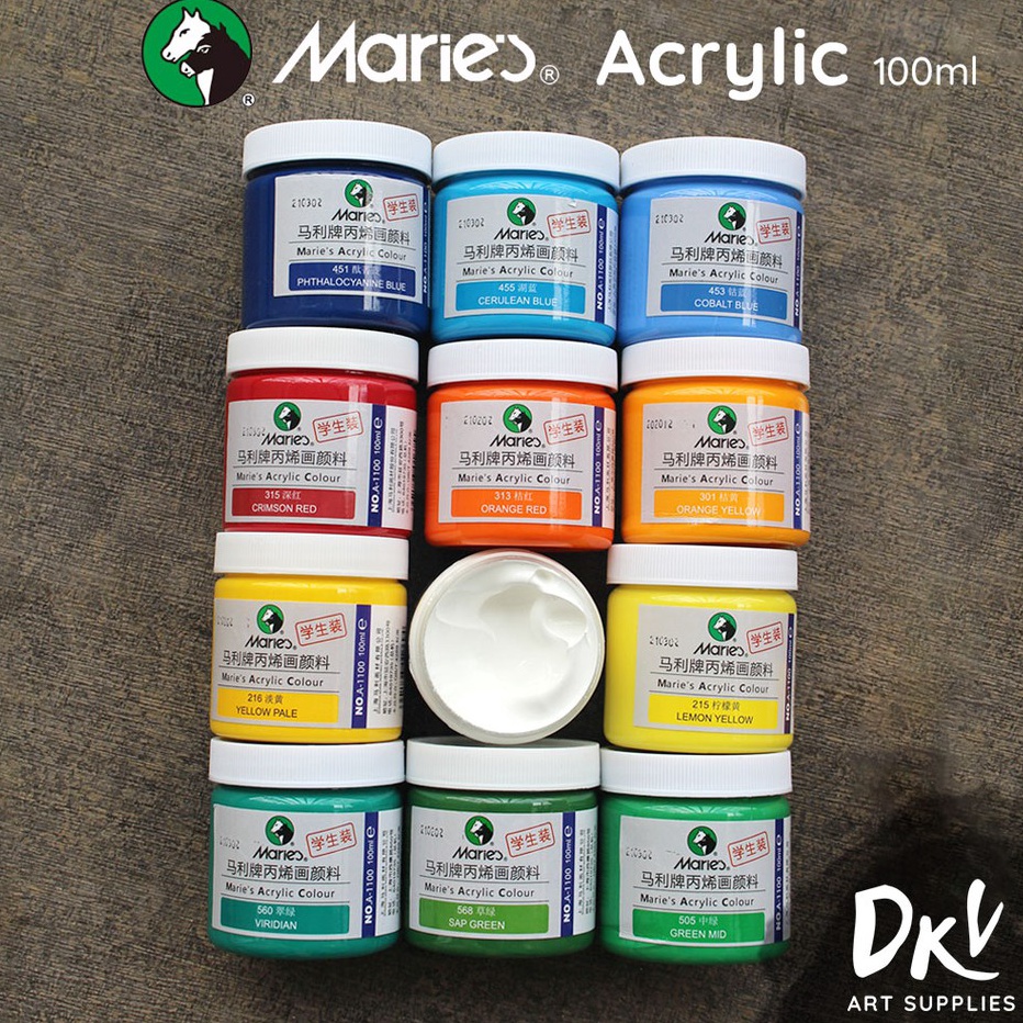 

STOK SEDIKIT Maries Acrylic Paint Cat Akrilik Maries 1ml 1 ml