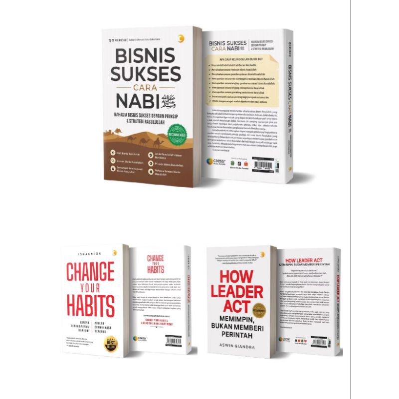 Bestseller : Bisnis Sukses Cara Nabi / Change Your Habits / How Leader Act