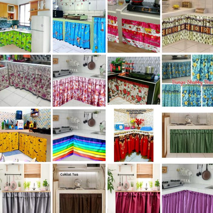 DISKON SPESIAL GORDEN KOLONG DAPUR MURAH  TIRAI KOLONG DAPUR  HORDEN KOLONG DAPUR MINIMALIS POLOS SH