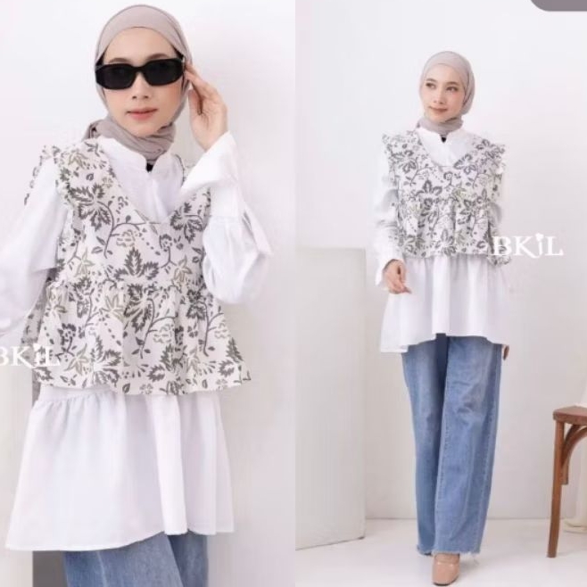 Terbaru Vest Batik Rompi Batik Wanita Modern