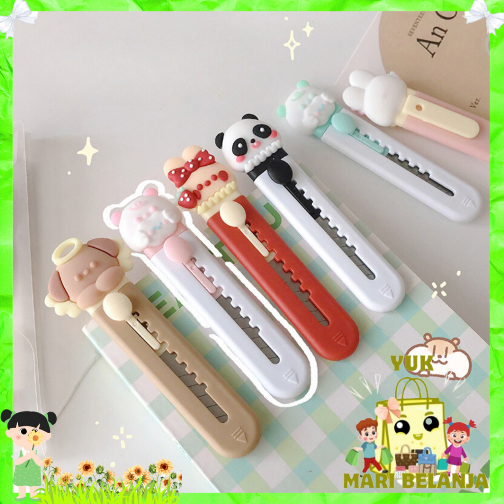 

YMB Cutter Mini Portable Karakter Kartun Pisau Pemotong Kertas Model Tapak Hewan Cutter Unboxing Travel Kit Paper Lucu Hand Cutter Paw Mini Serbaguna