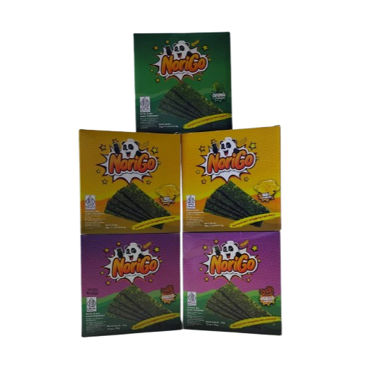 

Cemilan rumput laut NoriGO kemsan Pak