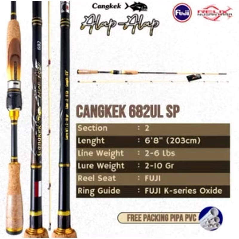 Joran Pancing Cangkek Alap Alap 682 Ul Relix Nusantara Joran Casting Ultralight Joran Spinning