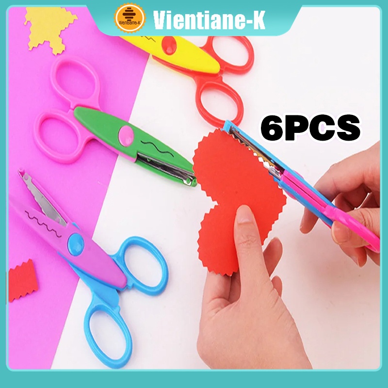 

6Pcs Scissor Gerigi Gunting Kertas Zig Zag Gelombang Prakarya Kado Joy Art