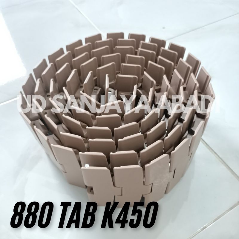 TABLE TOP CHAIN PLASTIC 880 TAB K450 Curve, Brown