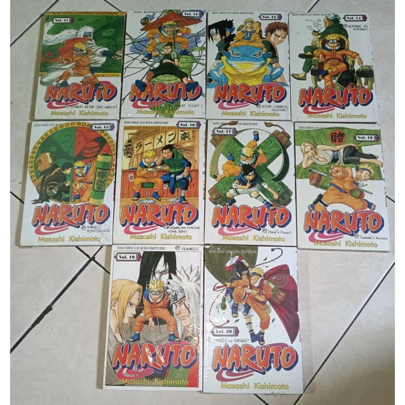 komik Naruto set vol 11-20 original segel