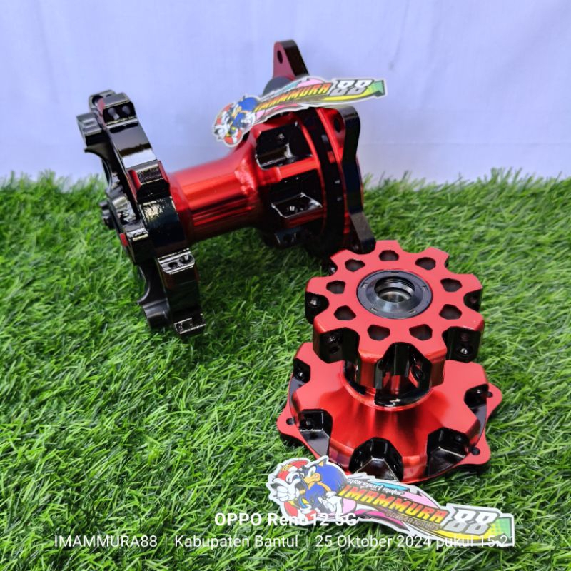 TROMOL CRF RED BLACK MERAH HITAM HOLE 36 36 FREEDAY MERAH BIRU GOLD