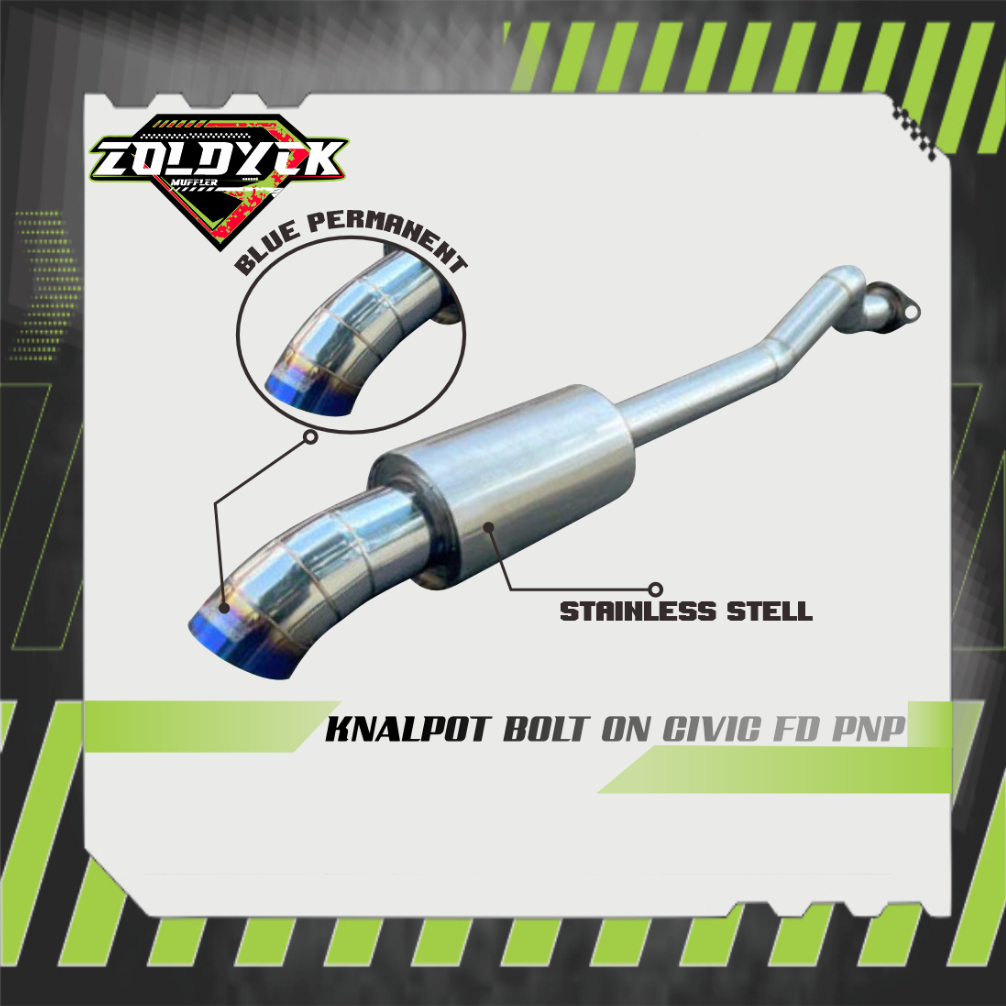 KNALPOT BOLT ON CIVIC FD
