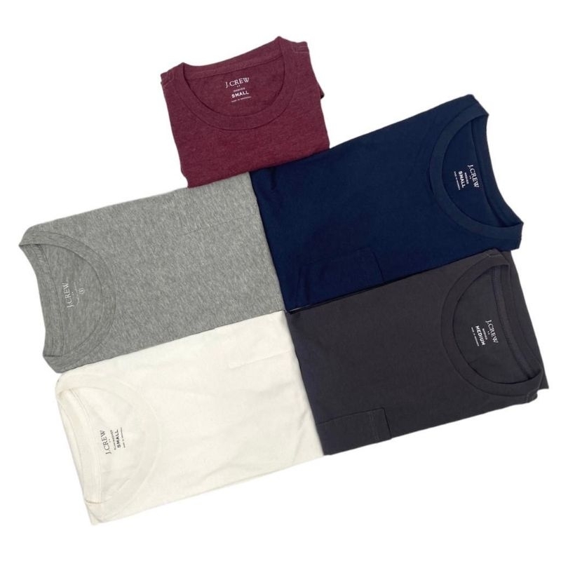 Kaos Polos T-Shirt Jcrew Pocket Slim TERMURAH sisa export