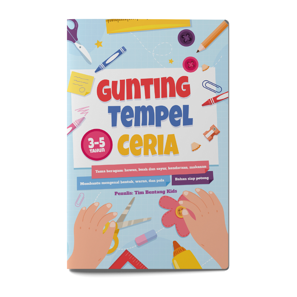 [Buku-BP] Buku Aktivitas Anak Gunting Tempel : Ceria Hewan Lucu Dinosaurus | Buku Edukasi Anak 3-5 T