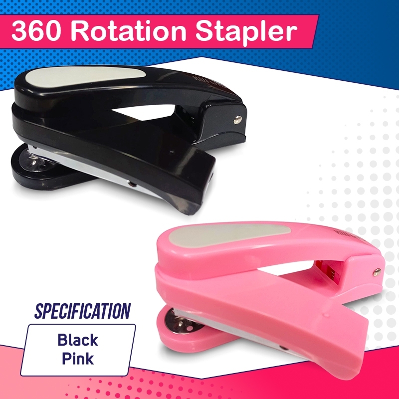 

Stapler Putar 360 PINK & HITAM