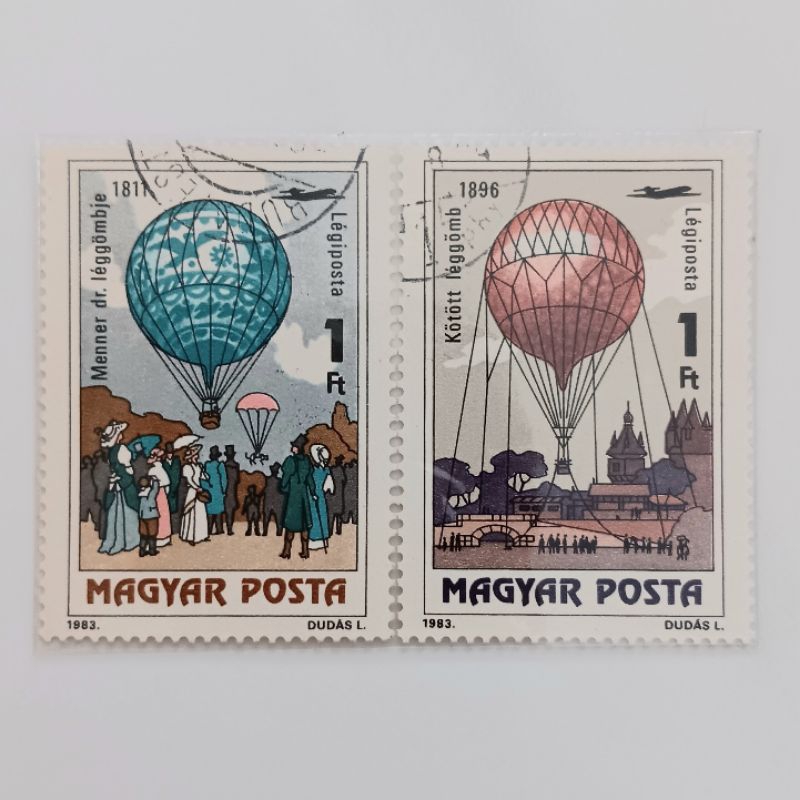 

(AG) Perangko Hongaria 1983 200 Years of Manned Flight Set 2 pcs CTO