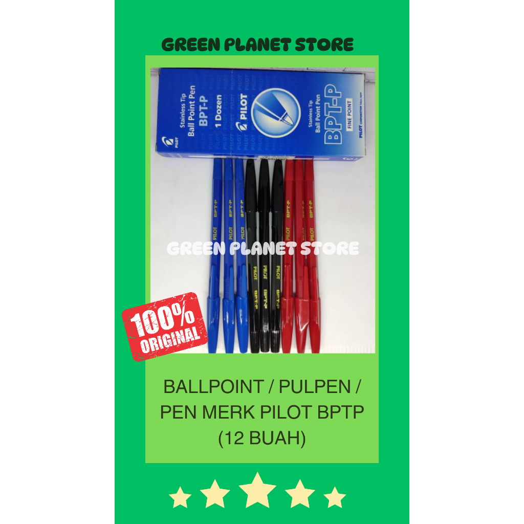 

Ballpoint / Pulpen / Pen Merk Pilot BPTP (12 buah)