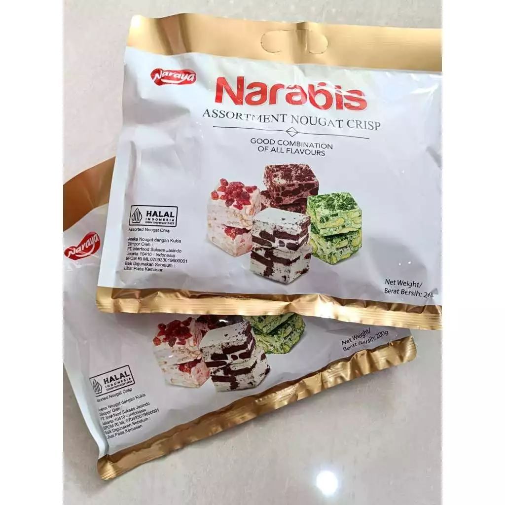 

[HALAL]Naraya Narabis Nougat Crispy 5 Varian Rasa / Snowflake Nougat Crispy 200g/90g