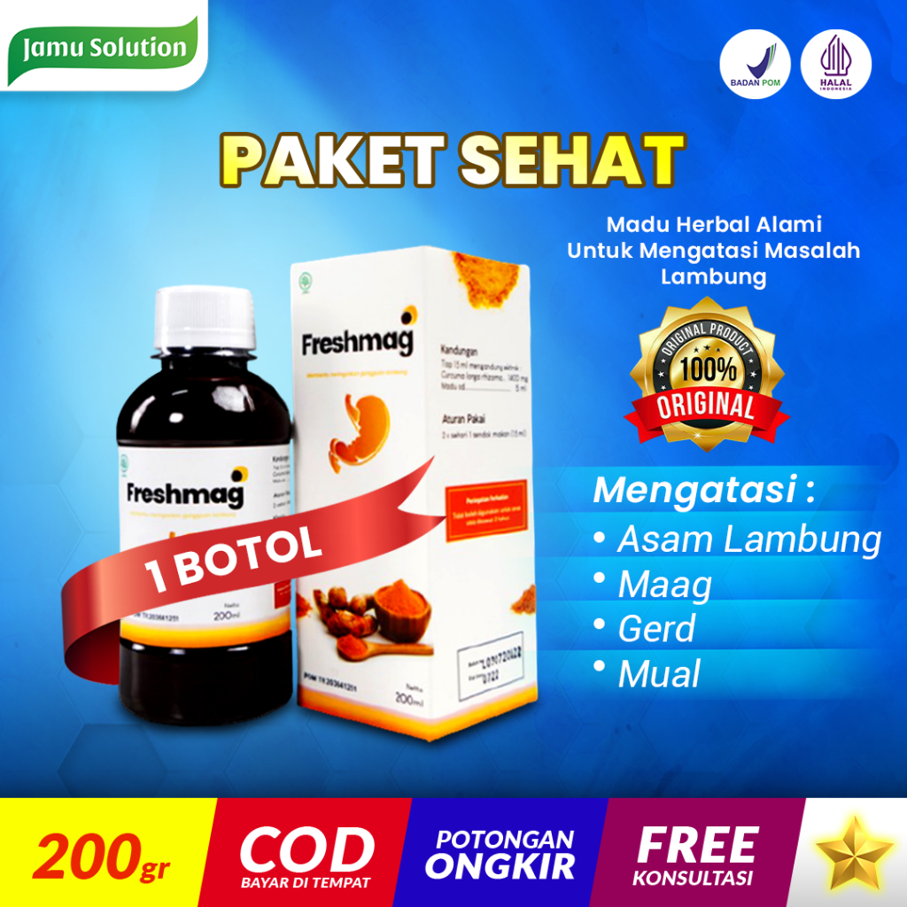 

FRESHMAG Natural Honey Madu Herbal Alami Obat Masalah Perut 1 Botol ASLI