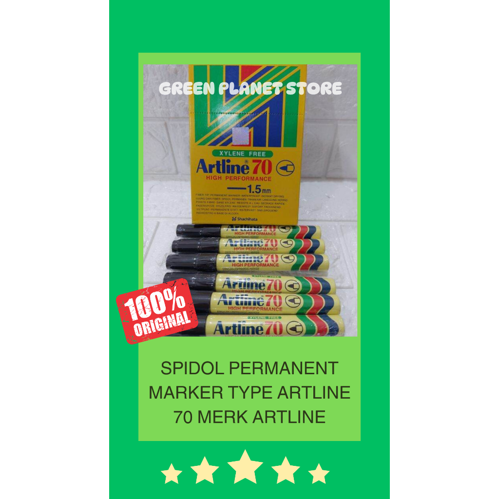 

Spidol Permanent Marker Type Artline 70 Merk Artline