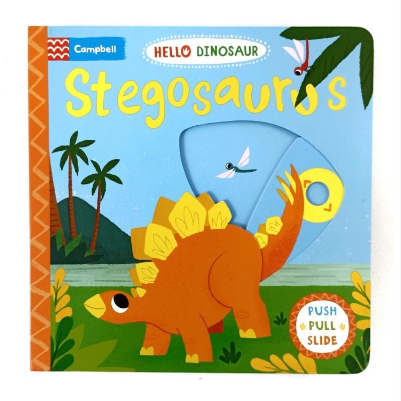 Campbell Hello Dinosaur Stegosaurus Boardbook Original Buku Anak Balita Interaktif