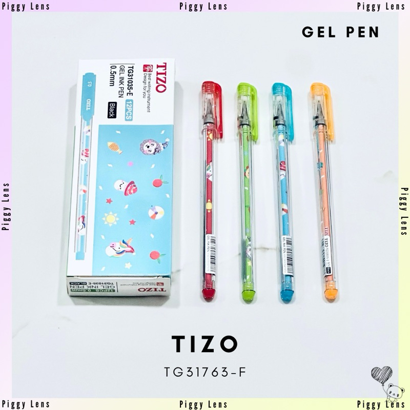 

PULPEN GEL PEN TIZO / PULPEN HITAM COLORFUL 0.5MM