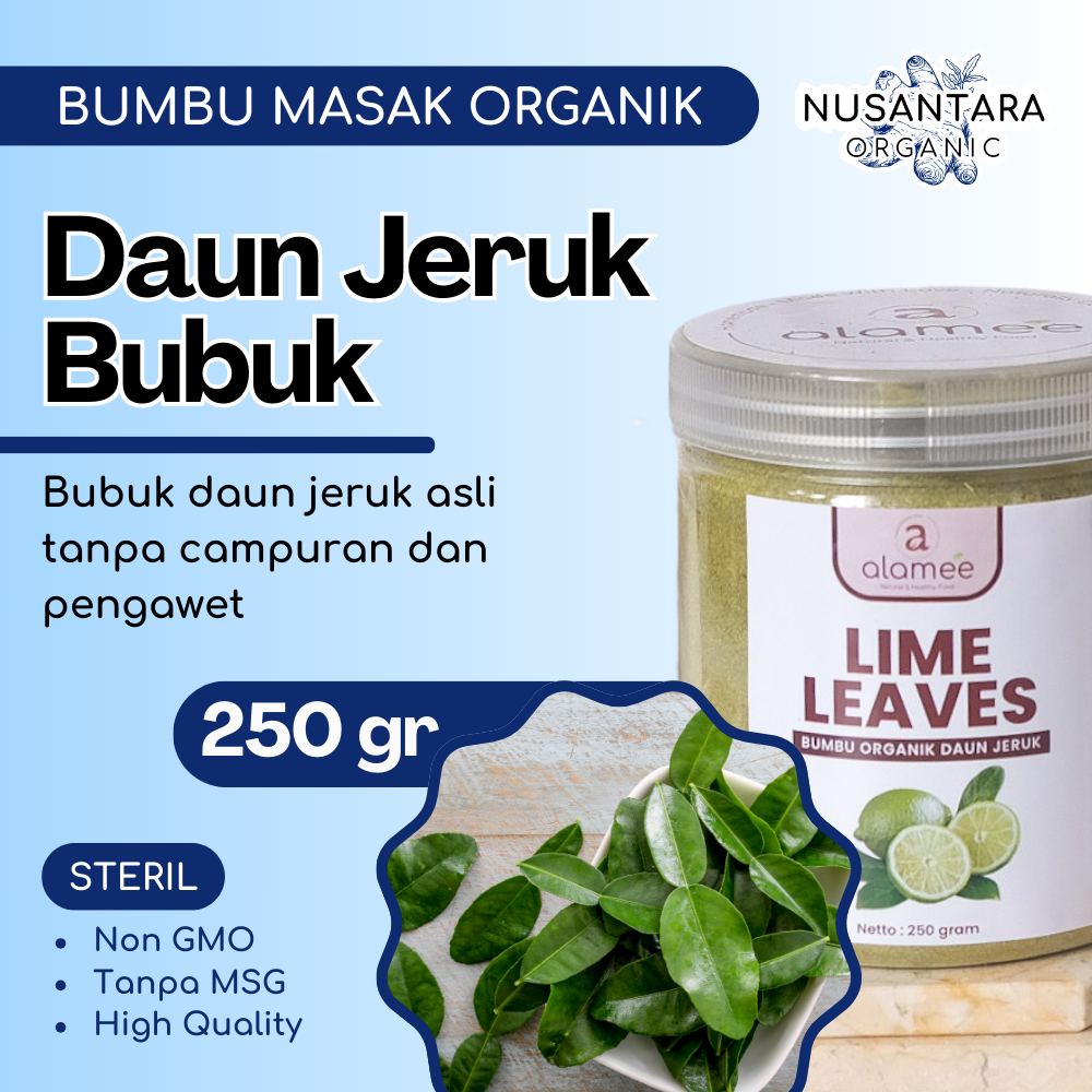 

ALAMEE Bubuk Daun Jeruk Toples 250 gram lime leaves Powder Bumbu Masak Dapur Organik Rempah Rimpang